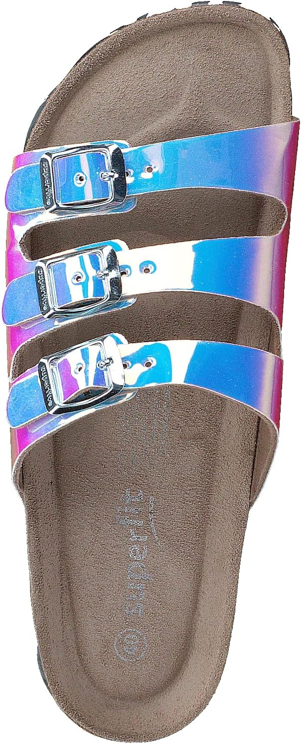 Superfit Mädchen Fussbettpantoffel Hausschuh 25 EU Irisierend 1010, 25 EU Irisierend 1010