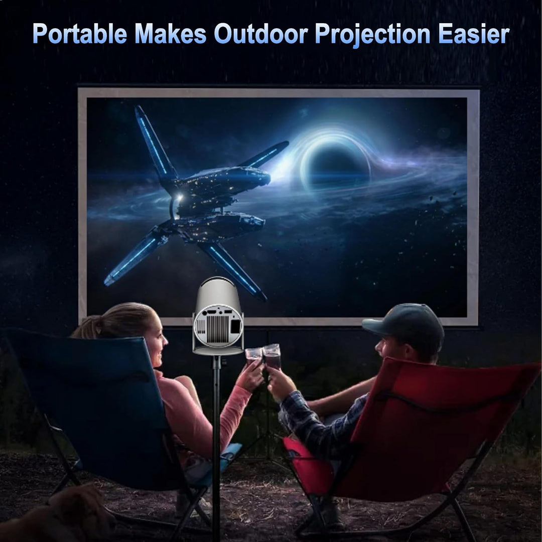 Video-Beamer Mini Beamerr 4K 1080P Full HD Kompatibel mit Android und Netflix–WiFi 6 BT5.2 180° Rota