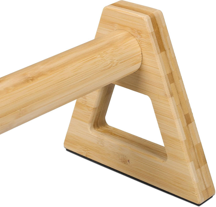 Relaxdays Liegestützgriffe XL, 2er Set, Parallettes Bambus, HBT: 20 x 21 x 38 cm, Calisthenics, Hand