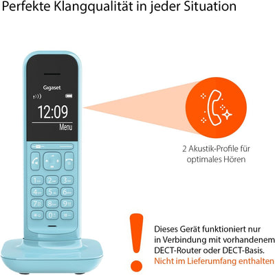 Gigaset CL390HX - Design DECT-Mobilteil mit Ladeschale - Fritzbox-kompatibel - Schnurloses Telefon f