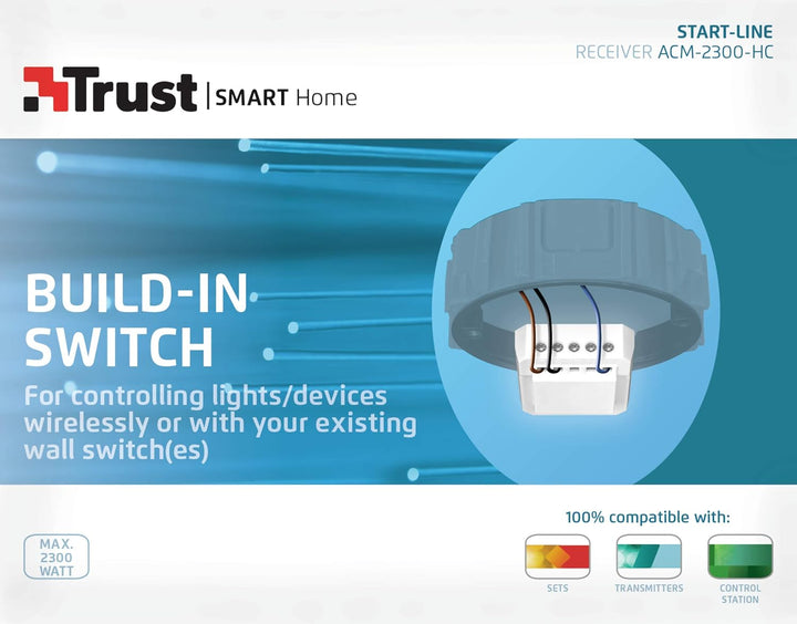 Trust Smart Home ACM-2300-HC Einbauschalter Single, Single