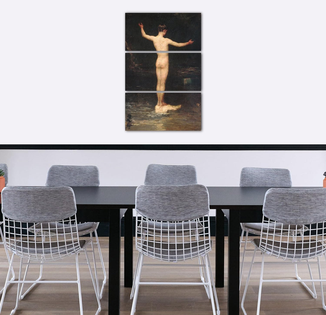 Printed Paintings Leinwand 3-teilig(80x120cm): William Morris Jagd - Die Badenden 80x120 cm (3-teili