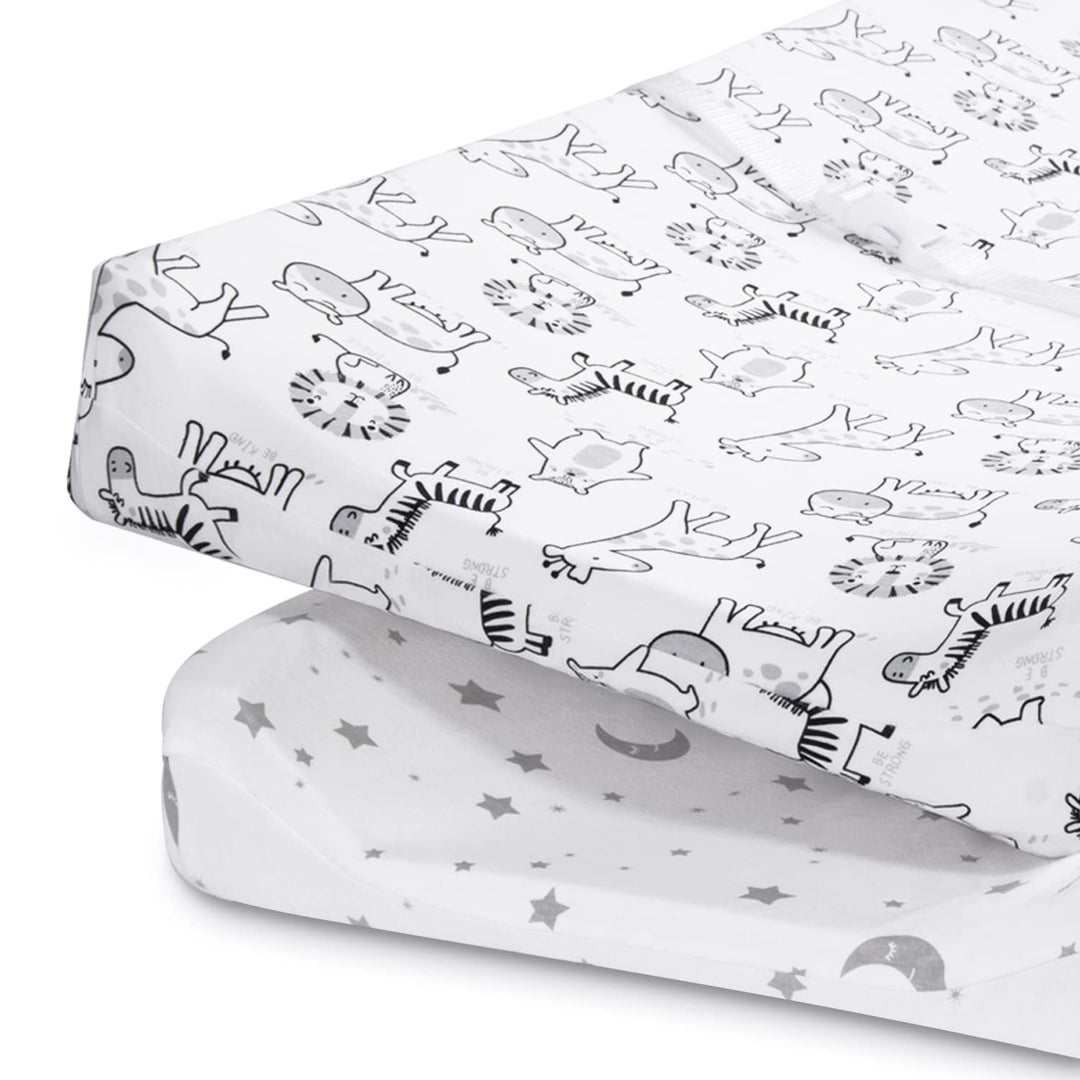 Beberoad 2er Pack Stubenwagen Bezug 81x46x15cm, Baby Matratzenschoner Spannbettlaken, Kinderwagen Ma