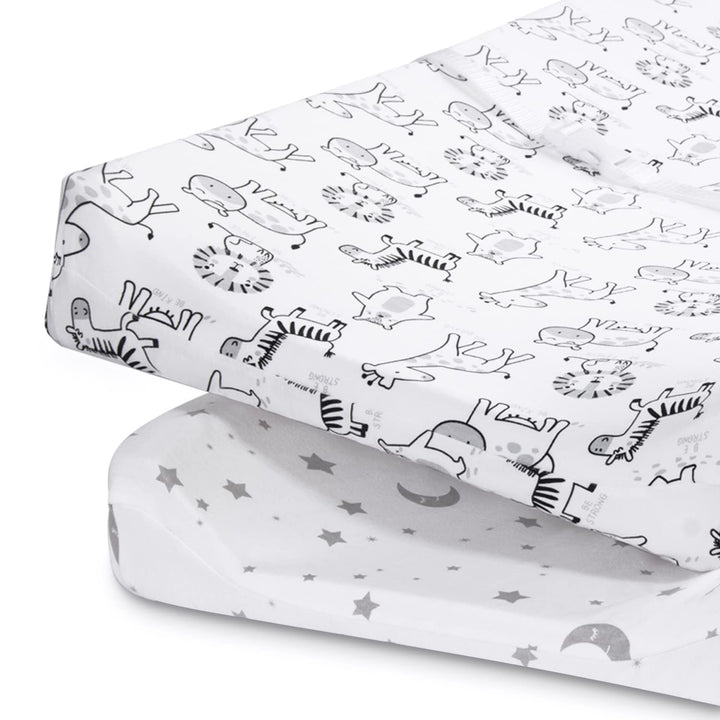 Beberoad 2er Pack Stubenwagen Bezug 81x46x15cm, Baby Matratzenschoner Spannbettlaken, Kinderwagen Ma