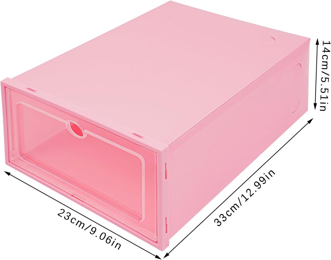 Schuhboxen - 24 Stück Schuhbox, Schuhboxen Stapelbar und Faltbar - Flip-Top-Design, Schuh Organizer