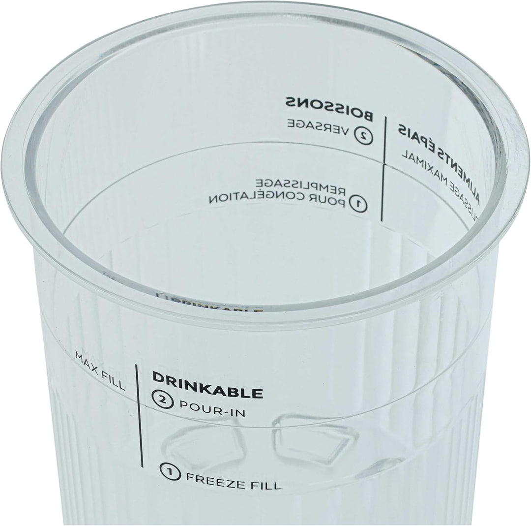 vhbw 4x 680 ml Behälter kompatibel mit Ninja CREAMI NC501, NC500 Eismaschine - Becher mit Deckel, BP