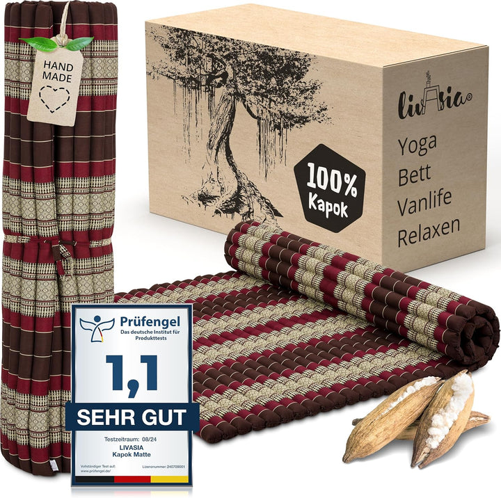 livasia Rollmatte Rollmatratze L-200x110x4,5cm, Gästebett Gästematratze 1 Person, Reisebett Kofferra