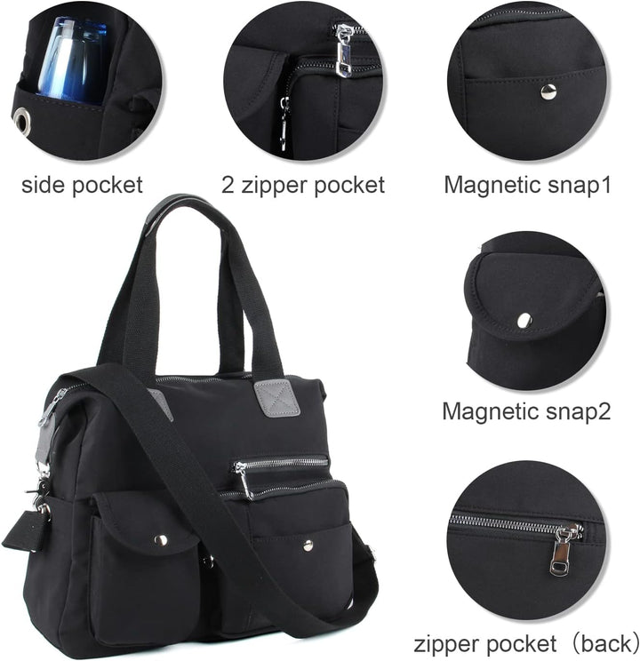 EVEOUT Damen Handtasche Multi Tasche Grosse Umhängetasche Hobo Taschen für Reise Arbeit Schule Campi