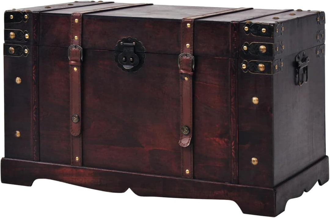 Festnight Schatztruhe, Vintage-Stil, Holz, 66 x 38 x 40 cm