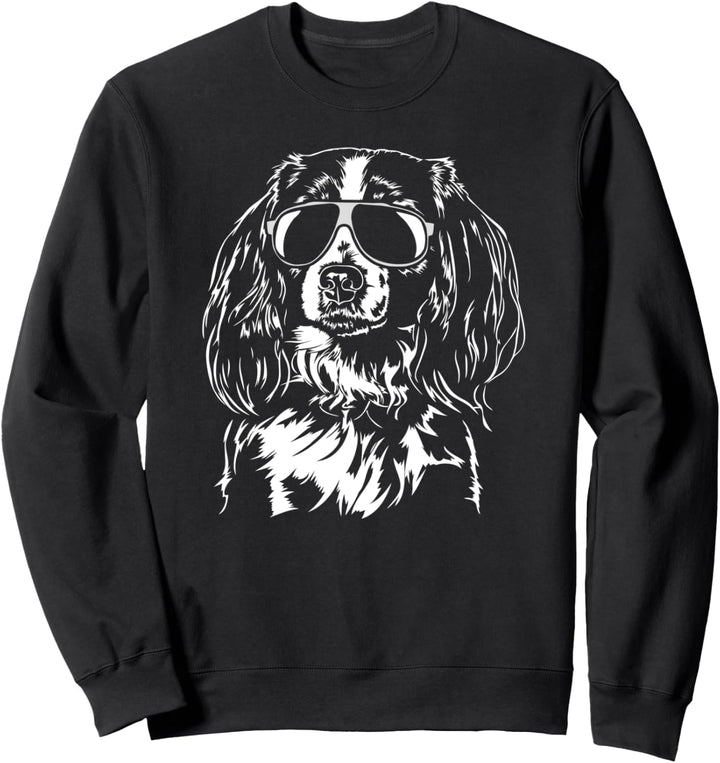 Lustiger Nederlandse Kooikerhondje cool Sonnenbrille Hunde Sweatshirt