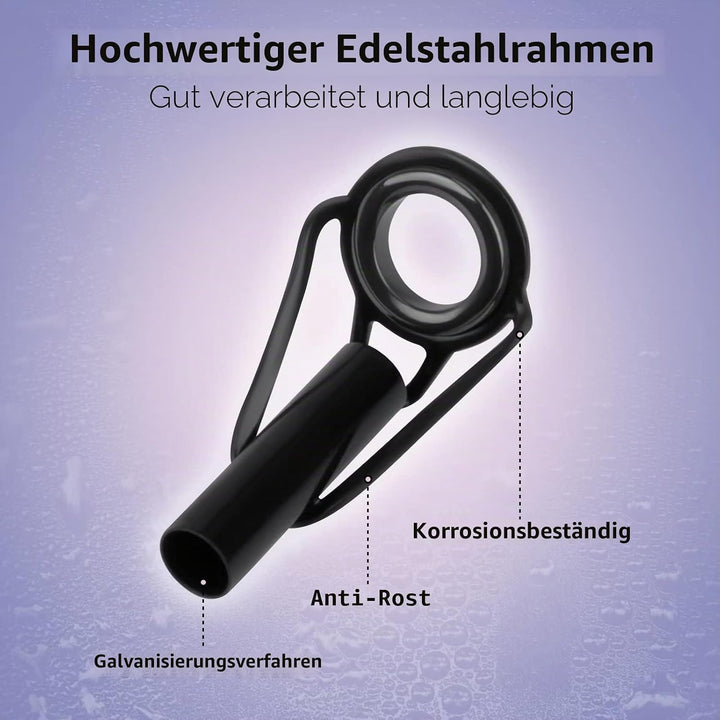 THKFISH Angelrute Reparatur Spitzenring Rutenring Angelrutenteile Tip Tops Edelstahl Keramik Spitzen