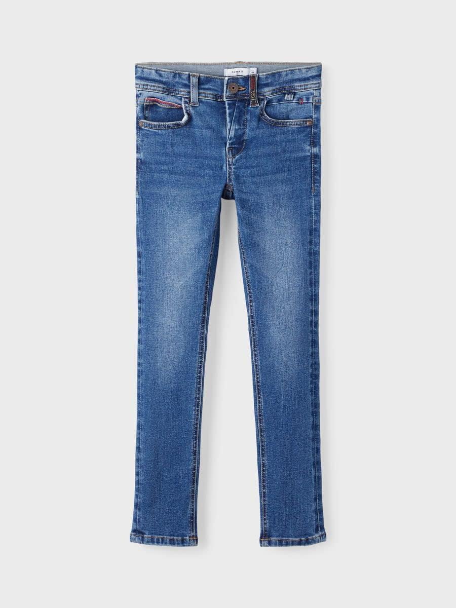 NAME IT Mädchen Hose 128 Medium Blue Denim, 128 Medium Blue Denim