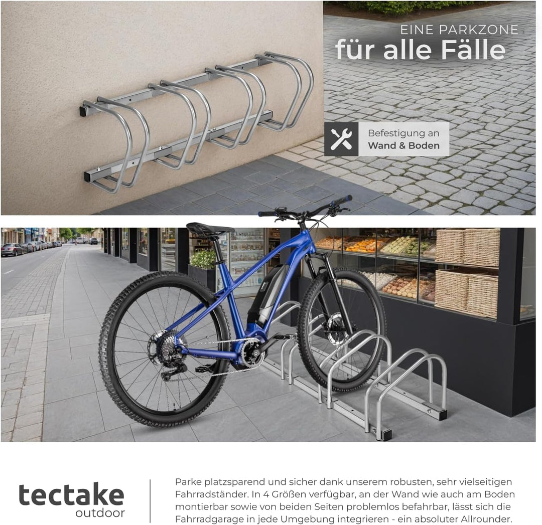 tectake® Fahrradständer für Fahrrad und e-Bike, Bike Stand für Fahrräder, Fahrrad Ständer, Fahrradha