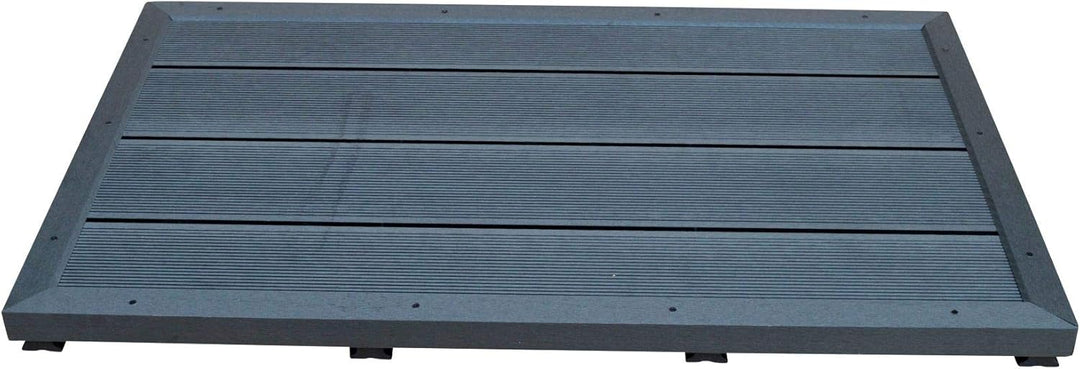 ALTONE WPC Bodenplatte für Pool Leitern und Solarduschen 101 x 60 x 5,5 cm dunkelgrau