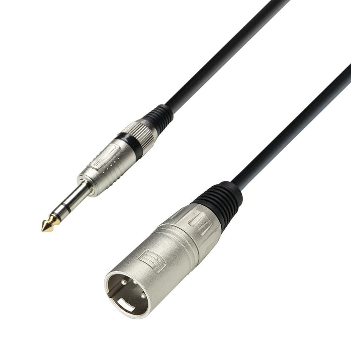 Adam Hall Cables 3 STAR BMV 1000 Symmetrisches Kabel XLR Male auf Klinke TRS | 10 m 10 m Single, 10