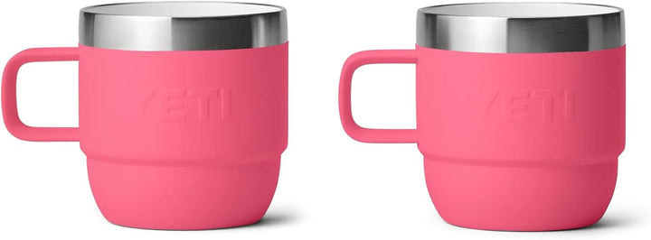 YETI Rambler Stapelbare Tasse Mit DuraSip Keramikbeschichtung, Tropical Pink, 2 Pack 6 oz (177 ml),