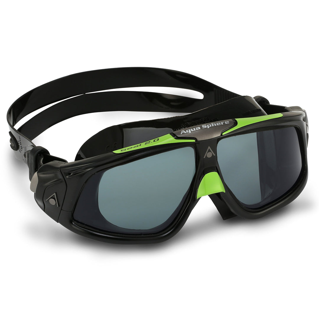 Aquasphere Unisex Seal 2.0 Schwimmbrille Schwarz Grün, Schwarz Grün