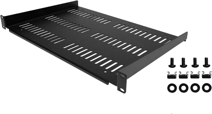 StarTech.com 1HE 19 Zoll Fachboden für netzwerk schrank - Freitragende perforierte Rack ablage für S