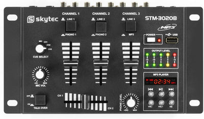 SkyTec STM-3020 4-Kanal-Mischpult mit USB und MP3