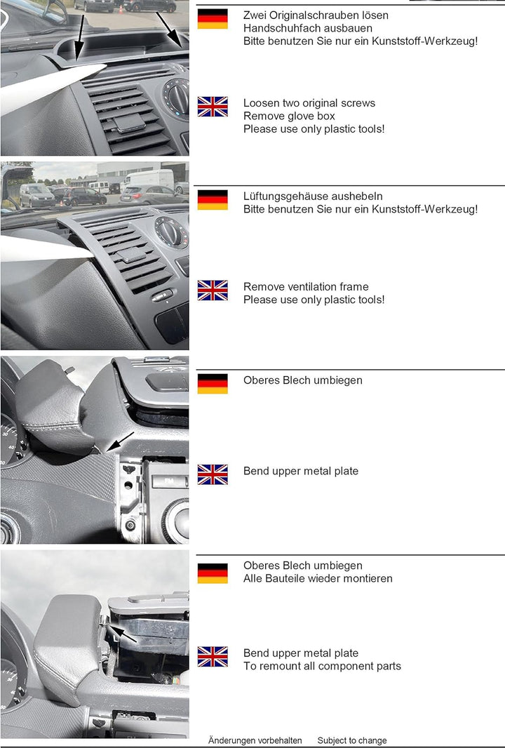 KUDA 1430 Halterung Echtleder schwarz für Mercedes Vito (639) / Viano Function ab 2006 bis 2014 (rec