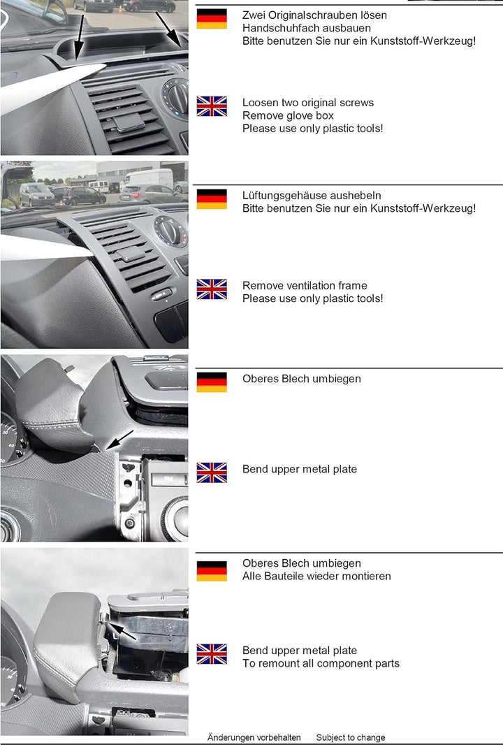 KUDA Handyhalterung passend für Mercedes Benz Vito &amp; Mercedes Benz Viano Function ab 2006 - Telefonk