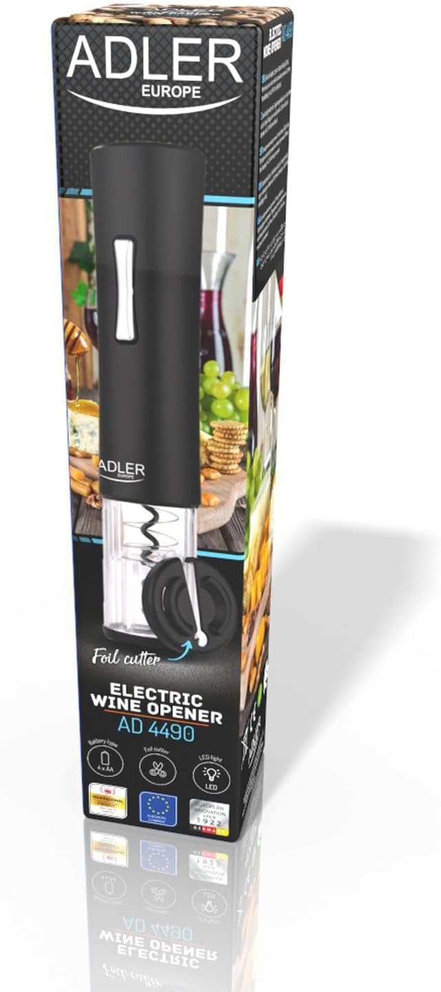 Adler Electric Wine Open AD 4490, Kunststoff, schwarz