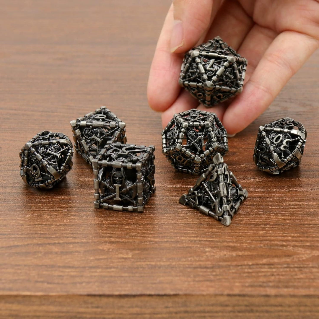 DND WürfelSet Rollenspiel, Polyedrische Dice Set D&amp;D Würfel Set Metall für Brettspiel Dungeons and D