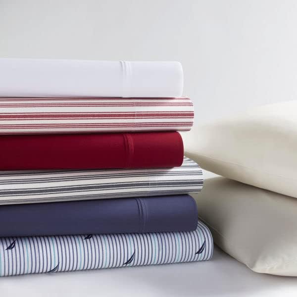 Nautica - Perkal Collection - Bettwäsche-Set - 100% Baumwolle, knackig und kühl, leichte und feuchti
