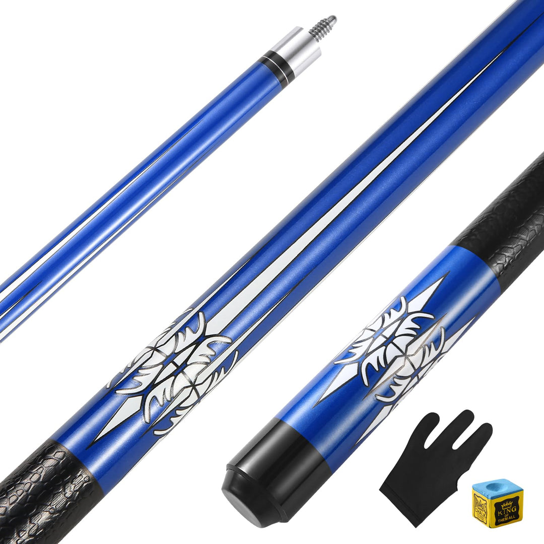 ASMPCUE Pool Queue, 58 Zoll Billard Queue Hardwood Pool Cue 13mm Spitzen für Professionelle Billards