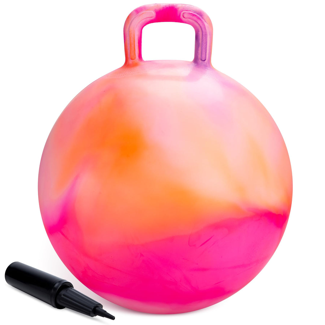 U&amp;C Planet 55cm Hüpfball Sprungball mit Griff, 100 KG belastbar Space Hopper mit Luftpumpe Spielzeug
