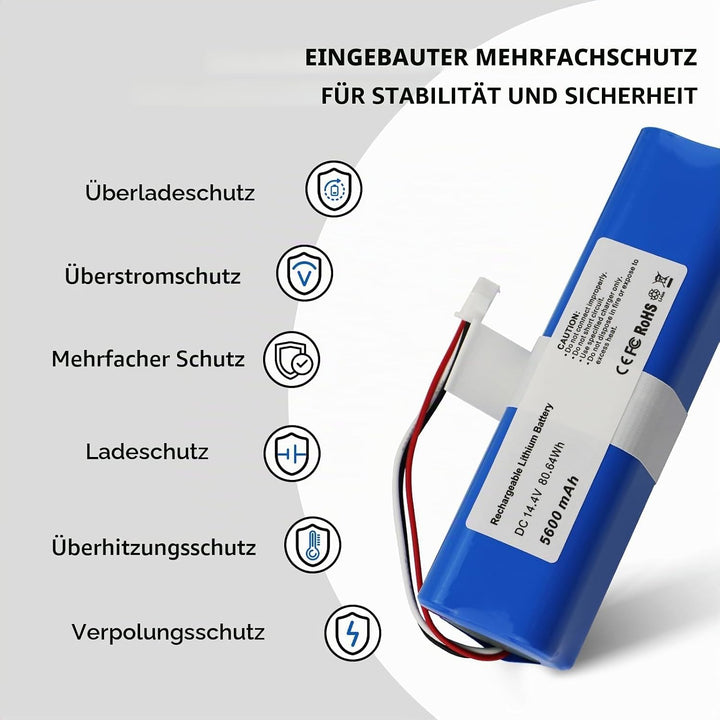 K KYUER 5600mAh Rechargeable Saugroboter Akku für HONITURE Q6/Q6 Pro AIRROBO T10+/T20+ Ultenic T10/T