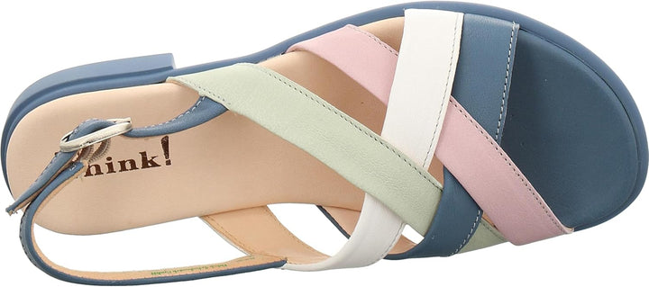 Think! Damen Chromfrei Gegerbte Nachhaltige Riemchen KAMAA Sandale 41 EU 8000 Denim Kombi, 41 EU 800