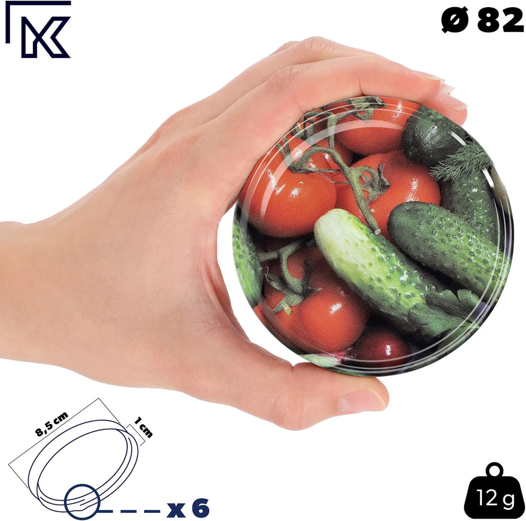 KADAX 100er Set Einmachgläser 250ml TO82 Gemüse, Marmeladengläser Vorratsgläser Mason Jar mit Schrau