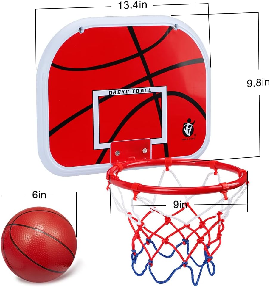 Mini Basketballkorb Basketball Reifen für Kinder Erwachsene, über Tür Basketball Reifen mit 3 Gummib