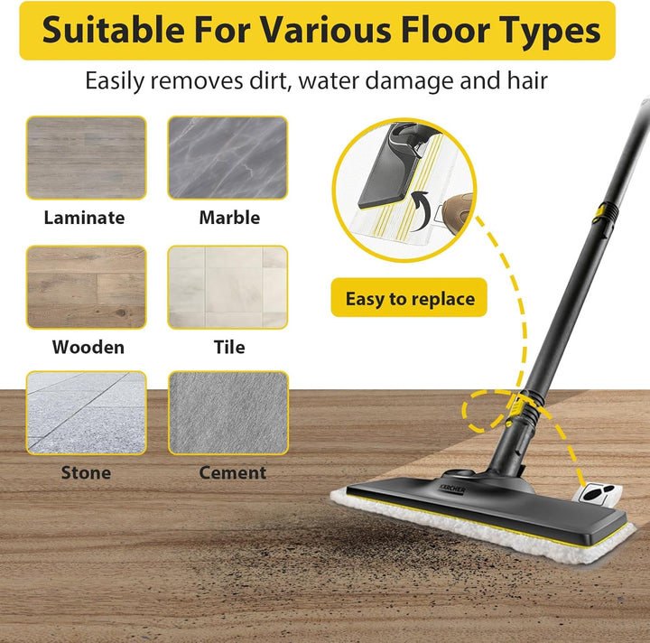 Bodentücher Mikrofaser Zubehör Kompatibel für Kärcher Karchersc, Karchersc