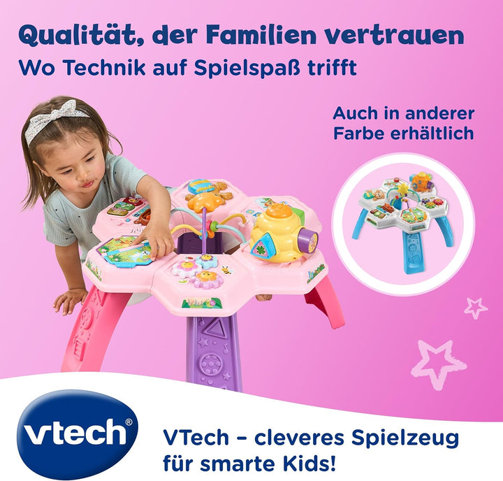Vtech Babys Entdeckertisch Pink I Interaktiver Spieltisch mit Licht Musik, Formen, Zahlen I Lerntisc
