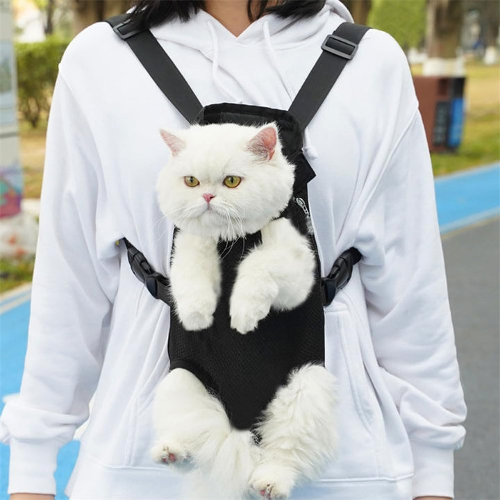 Rucksack-Transporttasche für Haustiere, verstellbare Vordertasche für Katzen, belüfteter Brust-Trans
