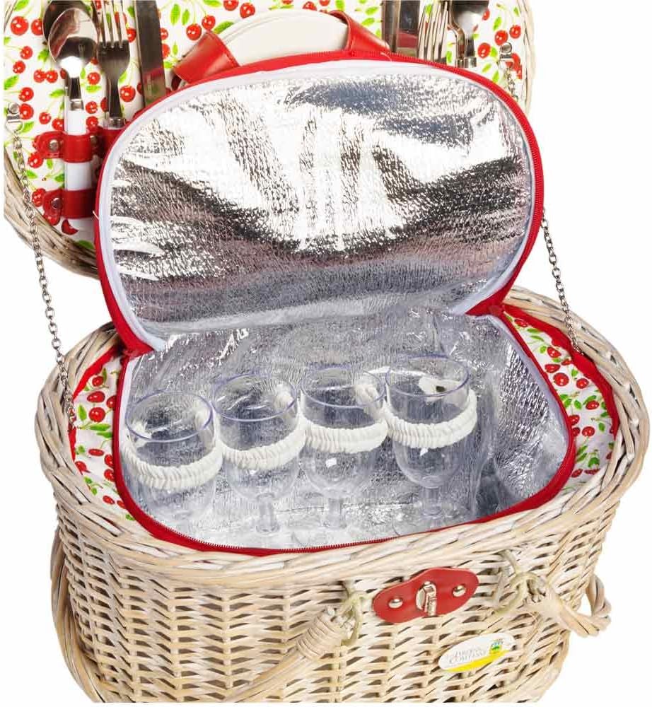 Picknick-Korb Cheverny - Praktisch und solide - 44 x 31 x 24 cm - Aus hochwertigem Geflecht