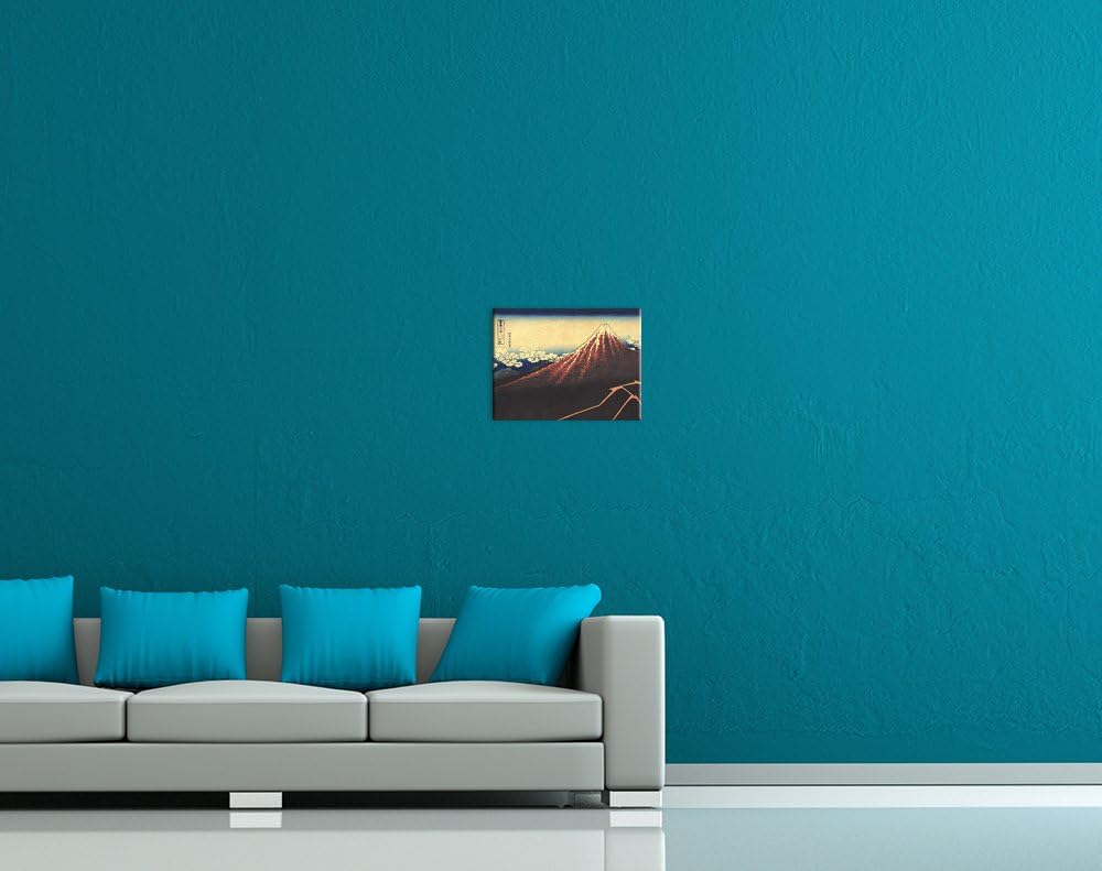 Bilderdepot24 Bild auf Leinwand | Katsushika Hokusai Gewitter unterhalb des Gipfels in 60x50 cm als