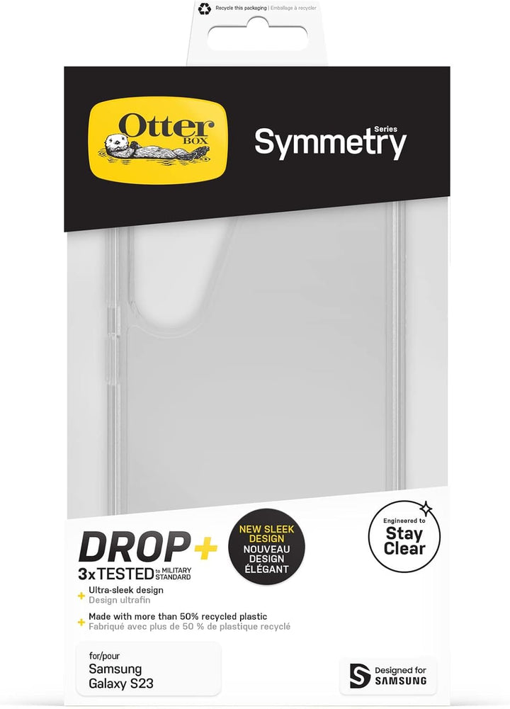 OtterBox Symmetry Clear Hülle für Samsung Galaxy S23, sturzsicher, schützende Hülle, 3x getestet nac