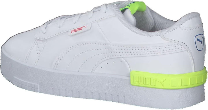 PUMA Unisex Kinder Jada Pstennisschuhe 29 EU Puma White Yellow Alert Victoria Blue High Risk Red, 29