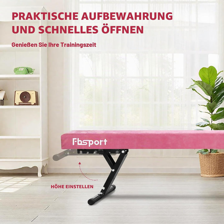 FBSPORT schwebebalken Kinder schwebebalken für zuhause schwebebalken höhenverstellbar Gymnastik Bala