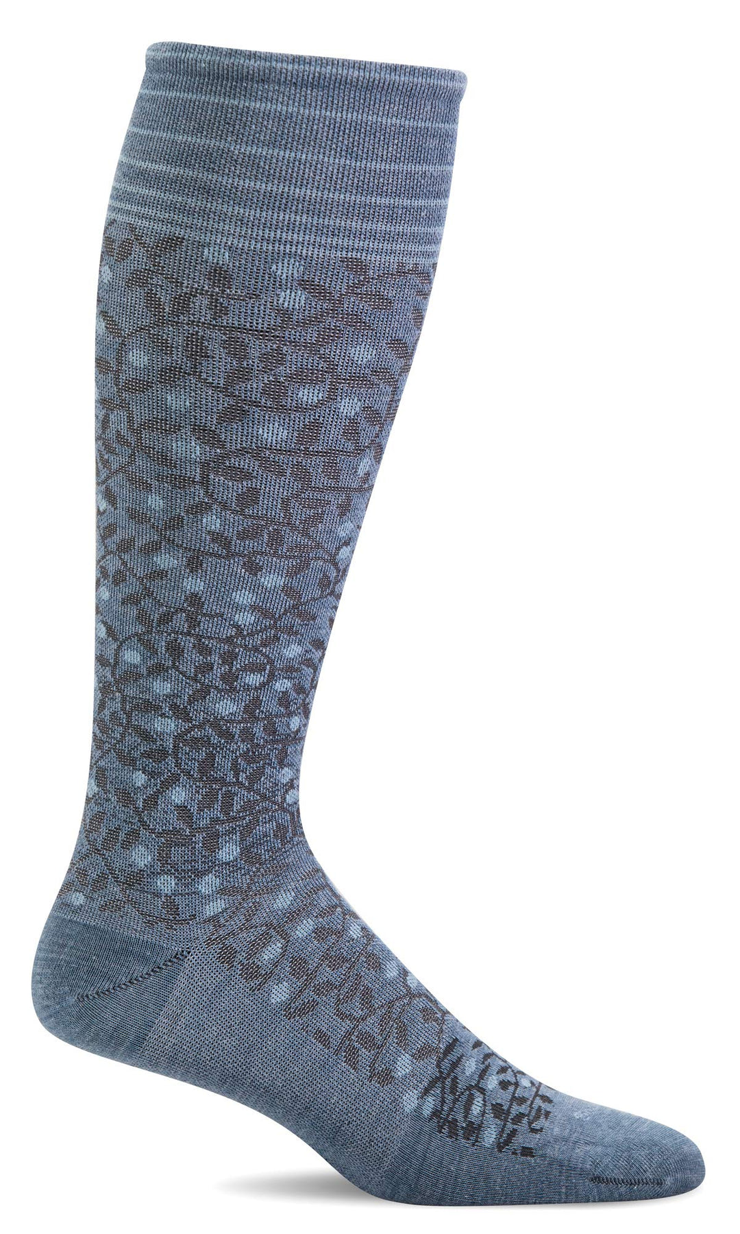 Sockwell Women's New Leaf Firm Graduated Compression Sock, Blau (Bluestone)