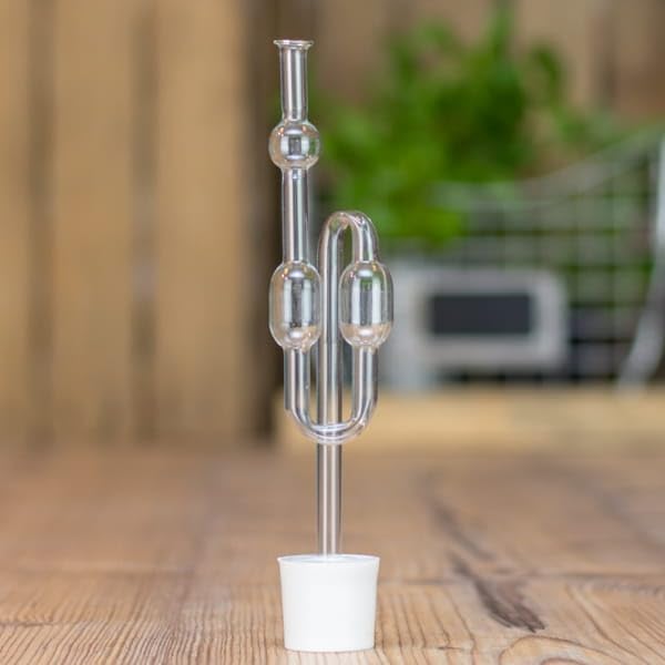 lilawelt24 Glasgärballon Set| 5L Korbflasche + Gummistopfen + Gärrohr |Weinballon Gärballon Glasflas