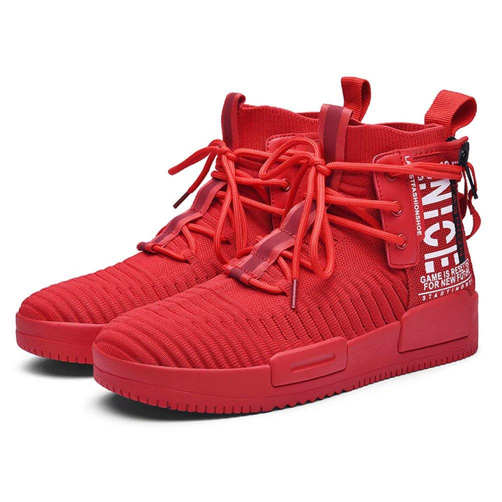 FUSHITON Herren Sportschuhe High Top Turnschuhe Mode Freizeitschuhe Draussen Laufschuhe Sneakers Lei