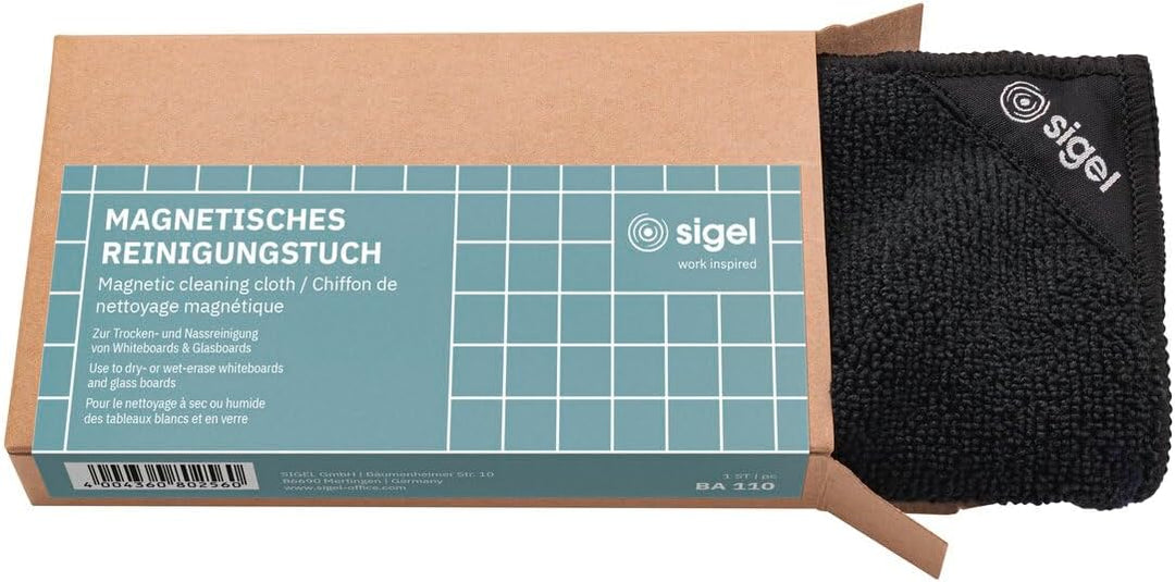 SIGEL BA311 Starterset - für Whiteboards und Glas-Magnetafeln - 4 Board-Marker, 4 Holz-Magnete, Eras