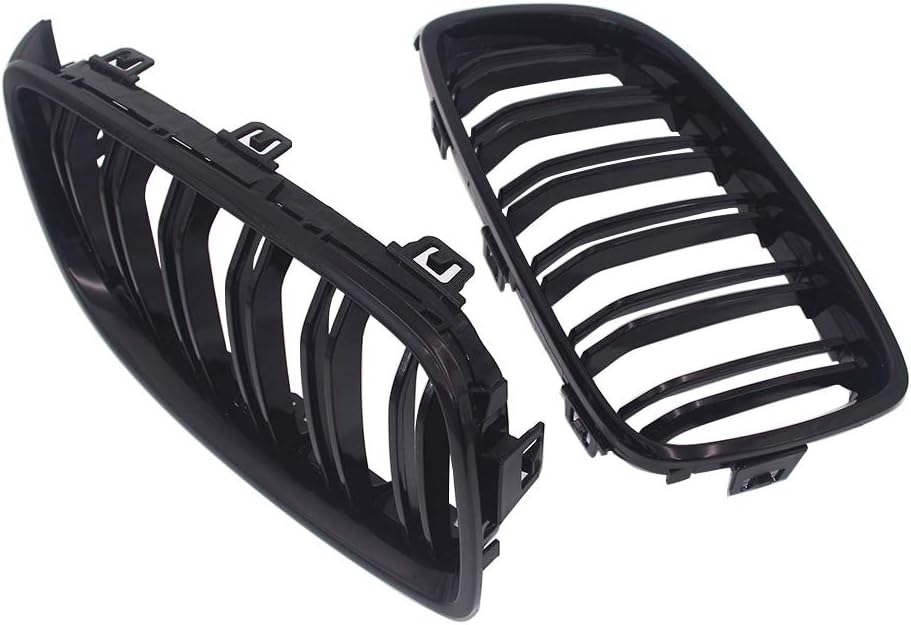 GSRECY Für F32, F33, F36, F80, F82, F83, 4er-Reihe, Nieren-Twin-Lamellen-Stossstangengrill, schwarz