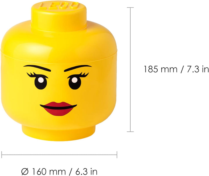 Lego 40311724 Aufbewahrungsbox in Legokopf-Form Mädchen Small, Mädchen Small