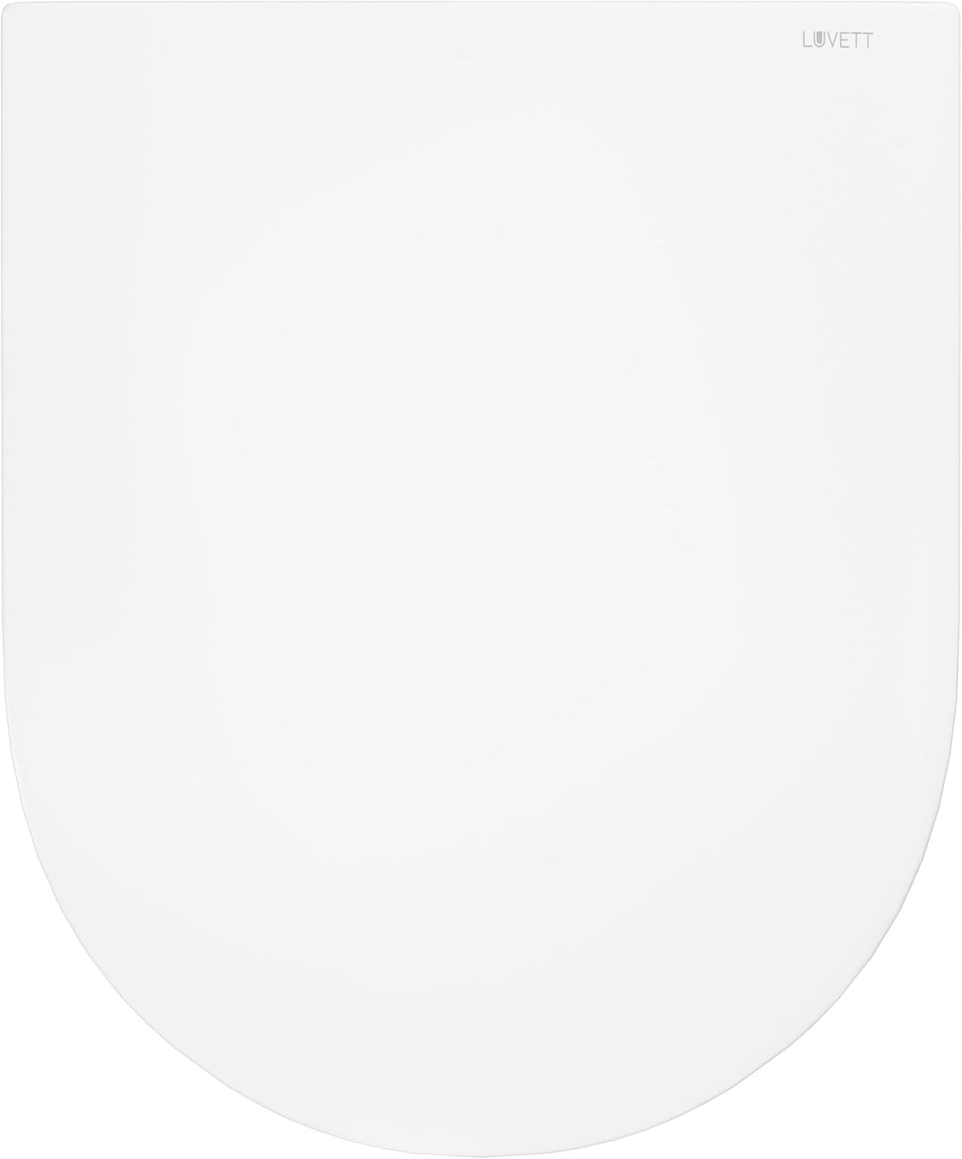 LUVETT® WC-Sitz D600 D-Form Weiss mit Absenkautomatik SoftClose, EasyClean (abnehmbar), Duroplast, e