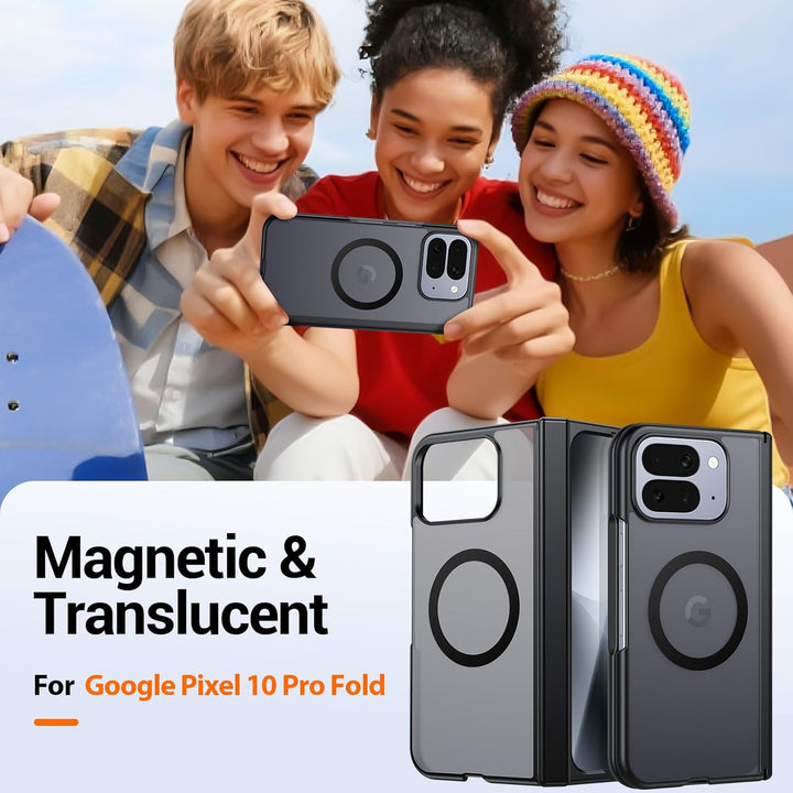Transparente Magnetische Hülle für Google Pixel 10 Pro Fold: Kompatibel mit MagSafe/Pixelsnap, Stoss